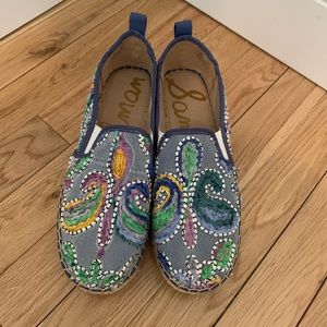 Sam Edelman Carrin Multicolor Flat Platform Espadrilles